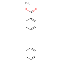 Chemical structure of methyl 4-(2-phenylethynyl)benzoate - CSSB00020589772