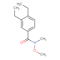 Chemical structure of 3,4-diethyl-N-methoxy-N-methylbenzamide - CSSB00103340806