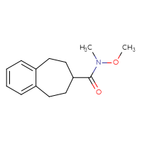 Chemical structure of N-methoxy-N-methyl-6,7,8,9-tetrahydro-5H-benzo[7]annulene-7-carboxamide - CSSB01995466630