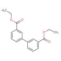 Chemical structure of 3,3'-diethyl [1,1'-biphenyl]-3,3'-dicarboxylate - CSSB00015278194