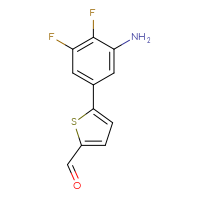 Chemical structure of 5-(3-amino-4,5-difluorophenyl)thiophene-2-carbaldehyde - CSSB00102700013