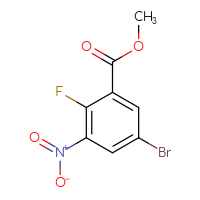 Chemical structure of methyl 5-bromo-2-fluoro-3-nitrobenzoate - CSSB00011298405