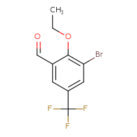 Chemical structure of 3-bromo-2-ethoxy-5-(trifluoromethyl)benzaldehyde - CSSB00135203218