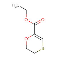 Chemical structure of ethyl 5,6-dihydro-1,4-oxathiine-2-carboxylate - CSSB00056453729