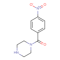 Chemical structure of 1-(4-nitrobenzoyl)piperazine - CSSB00000510809