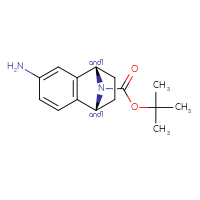 Chemical structure of rac-tert-butyl (1R,8S)-4-amino-11-azatricyclo[6.2.1.0²,⁷]undeca-2(7),3,5-triene-11-carboxylate - CSSB21291558556