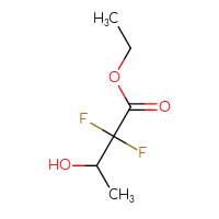 Chemical structure of ethyl 2,2-difluoro-3-hydroxybutanoate - CSSB00000721462