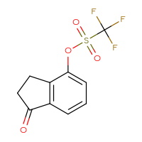 Chemical structure of 1-oxo-2,3-dihydro-1H-inden-4-yl trifluoromethanesulfonate - CSSB14823705266