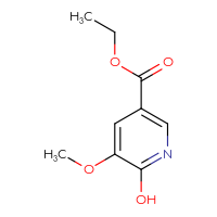 Chemical structure of ethyl 6-hydroxy-5-methoxypyridine-3-carboxylate - CSSB06258390295
