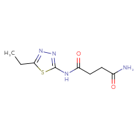 Chemical structure of N'-(5-ethyl-1,3,4-thiadiazol-2-yl)butanediamide - CSSB01992296159