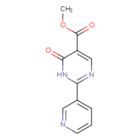 Chemical structure of methyl 6-oxo-2-(pyridin-3-yl)-1,6-dihydropyrimidine-5-carboxylate - CSSB00000752673