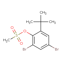 Chemical structure of 2,4-dibromo-6-tert-butylphenyl methanesulfonate - CSSB15038052919