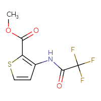 Chemical structure of methyl 3-(2,2,2-trifluoroacetamido)thiophene-2-carboxylate - CSSB00011203472