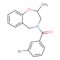 Chemical structure of 4-(3-bromobenzoyl)-2-methyl-2,3,4,5-tetrahydro-1,4-benzoxazepine - CSSB00093549291