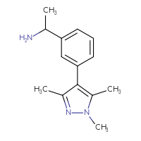 Chemical structure of 1-[3-(1,3,5-trimethyl-1H-pyrazol-4-yl)phenyl]ethan-1-amine - CSSB00003143020