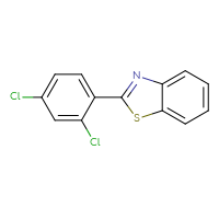 Chemical structure of 2-(2,4-dichlorophenyl)-1,3-benzothiazole - CSSB00102588885