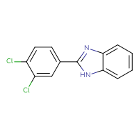 Chemical structure of 2-(3,4-dichlorophenyl)-1H-1,3-benzodiazole - CSSB00000388091