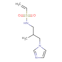 Chemical structure of N-[3-(1H-imidazol-1-yl)-2-methylpropyl]ethene-1-sulfonamide - CSSB21332102568