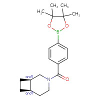 Chemical structure of rac-(1R,6R)-3-[4-(4,4,5,5-tetramethyl-1,3,2-dioxaborolan-2-yl)benzoyl]-3-azabicyclo[4.2.0]octane - CSSB21331681106