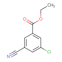 Chemical structure of ethyl 3-chloro-5-cyanobenzoate - CSSB00010149201
