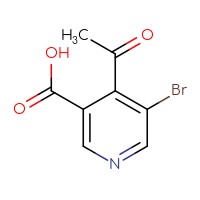 Chemical structure of 4-acetyl-5-bromopyridine-3-carboxylic acid - CSSB00010201726