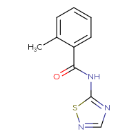 Chemical structure of 2-methyl-N-(1,2,4-thiadiazol-5-yl)benzamide - CSSB00134708049