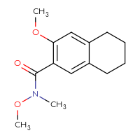 Chemical structure of N,3-dimethoxy-N-methyl-5,6,7,8-tetrahydronaphthalene-2-carboxamide - CSSB21151595119