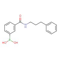Chemical structure of {3-[(3-phenylpropyl)carbamoyl]phenyl}boronic acid - CSSB00104065877