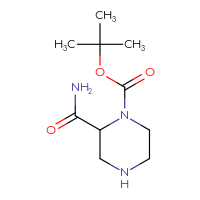 Chemical structure of tert-butyl 2-carbamoylpiperazine-1-carboxylate - CSSB00010238188
