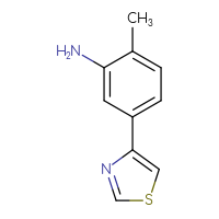 Chemical structure of 2-methyl-5-(1,3-thiazol-4-yl)aniline - CSSB00009832903