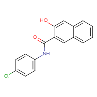 Chemical structure of N-(4-chlorophenyl)-3-hydroxynaphthalene-2-carboxamide - CSSB00000032410