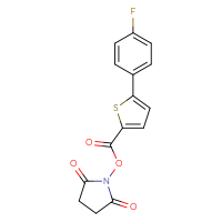 Chemical structure of 2,5-dioxopyrrolidin-1-yl 5-(4-fluorophenyl)thiophene-2-carboxylate - CSSB20269989530