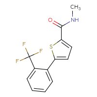 Chemical structure of N-methyl-5-[2-(trifluoromethyl)phenyl]thiophene-2-carboxamide - CSSB21253043133