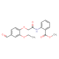 Chemical structure of methyl 2-[2-(2-ethoxy-4-formylphenoxy)acetamido]benzoate - CSSB00015198580
