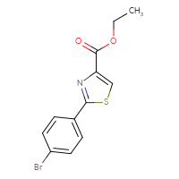 Chemical structure of ethyl 2-(4-bromophenyl)-1,3-thiazole-4-carboxylate - CSSB00000256547