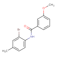 Chemical structure of N-(2-bromo-4-methylphenyl)-3-methoxybenzamide - CSSB00000481426