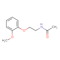 Chemical structure of N-[2-(2-methoxyphenoxy)ethyl]acetamide - CSSB00000002335