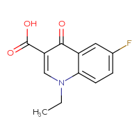 Chemical structure of 1-ethyl-6-fluoro-4-oxo-1,4-dihydroquinoline-3-carboxylic acid - CSSB00025685359