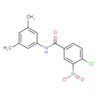 Chemical structure of 4-chloro-N-(3,5-dimethylphenyl)-3-nitrobenzamide - CSSB00046179504