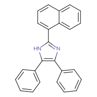 Chemical structure of 2-(naphthalen-1-yl)-4,5-diphenyl-1H-imidazole - CSSB00121595118