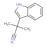 Chemical structure of 2-(1H-indol-3-yl)-2-methylpropanenitrile - CSSB00000057069