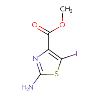Chemical structure of methyl 2-amino-5-iodo-1,3-thiazole-4-carboxylate - CSSB00011072762
