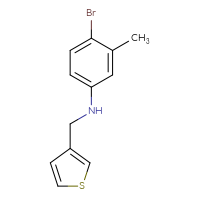Chemical structure of 4-bromo-3-methyl-N-[(thiophen-3-yl)methyl]aniline - CSSB00000713015