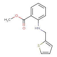 Chemical structure of methyl 2-{[(thiophen-2-yl)methyl]amino}benzoate - CSSB00000614957