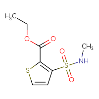 Chemical structure of ethyl 3-(methylsulfamoyl)thiophene-2-carboxylate - CSSB03501520945