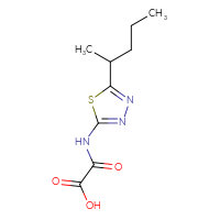 Chemical structure of {[5-(pentan-2-yl)-1,3,4-thiadiazol-2-yl]carbamoyl}formic acid - CSSB00010195435