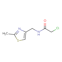 Chemical structure of 2-chloro-N-[(2-methyl-1,3-thiazol-4-yl)methyl]acetamide - CSSB00011447323