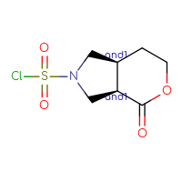 Chemical structure of rac-(3aR,7aS)-4-oxo-octahydropyrano[3,4-c]pyrrole-2-sulfonyl chloride - CSSB21291564531