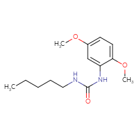 Chemical structure of 1-(2,5-dimethoxyphenyl)-3-pentylurea - CSSB00103871832