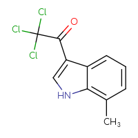 Chemical structure of 2,2,2-trichloro-1-(7-methyl-1H-indol-3-yl)ethan-1-one - CSSB00010209907